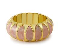 HIIXHC Acrylic Chunky Bangles Bracelets for Women Resin Gold Stretch Bracelets for Women Gift Jewelry, M, Acrylic, no gemstone