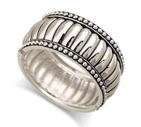 HIIXHC Bangle Bracelets for Women Gold Polished Chunky Oval Bangle Bracelet Cuff Bracelets for Women with Gift Bag, 7", Metal, no gemstone