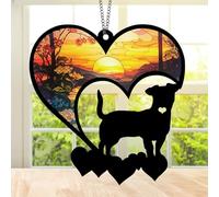 HIIXHC Dog Memorial Suncatcher - Personalized Gift for Loss of Pet With Name and Date - Ornament With Custom Decoration