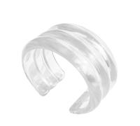 HIIXHC Jelly Resin Cuff Bangle Bracelets for Women Wide Acrylic Bangle Bracelet Irregular Geometric Plastic Wristbands Jewelry for Women Beach Essentials for Vacation, 7", Resin, no gemstone
