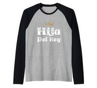 Hija Del Rey Daughter of Jesus Latina Christian Dios Spanish Raglan Baseball Tee