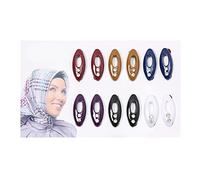 Hijab Pin 12 Pieces Women Hijab Sari Pins Mixed Color Scarf Clip Brooch Portable Clip For Bulk Mixed Color For Simple Brooches For For Fashion Vintage
