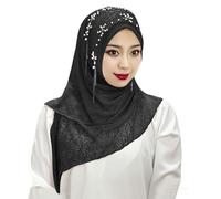 Hijab Scarf for Muslim Women, Arab Head Scarf Shawl Wrap Turban Full Cover Islamic Headscarf Ramadan Eid Prayer Dress Islam Middle East Head Wear Body Cover, Triangle Long Hijab, Soft and Comfortable