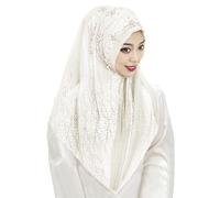 Hijab Scarf for Muslim Women, Arab Head Scarf Shawl Wrap Turban Full Cover Islamic Headscarf Ramadan Eid Prayer Dress Islam Middle East Head Wear Body Cover, Triangle Long Hijab, Soft and Comfortable