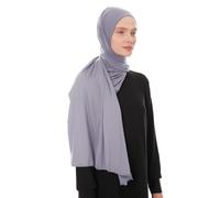 Hijab Scarf for Women - Jersey Hijab Head Scarf - Muslim Headscarf - Headwrap for women, Hijabs Scarves - Premium Jersey Quality 180x70 cm Anthracite