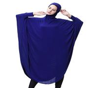 Hijab Scarf Long Headscarf Women Muslim Solid Scarfs Chadors Arabia Islamic Prayer Dress Muslim Clothes Long Hijab Shawls Body Cover Blue
