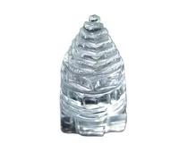 Hijet Energized Crystal Quartz(Sphatik) Sri Yantra Spiritual Divine Wealth Prosperity,Vastu Balancing Weight 15-20, Height 1.5 to 2 Inch