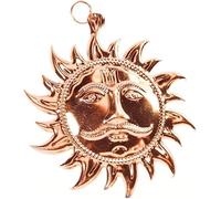 HiJet Unique Hindu God Sun (Surya) with 7 Hanging Bell - Wall & Door Hanging, Copper, Religious Wall Hanging Ornament, Festive, Celebratory