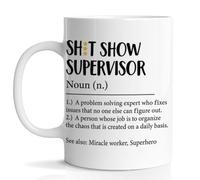 Hijie Supervisor Funny Coffee Mug, Supervisor Gifts for Women Men, Thank You Gifts for Manager Coworker Mentor Leader Boss, Supervisor Mug, 11 Oz Ceramic Cup