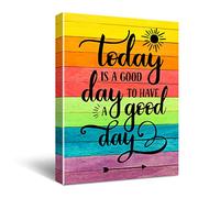 Hijie Today is a Good Day to Have a Good Day Inspirational Quote Canvas Wall Art, Inspirational Home Decor, Motivational Office Quote Size 12x16