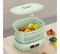 HiJiuAn Automatic Vegetable Washing Machine, 10-L Large Capacity, Touchscreen Design, Quiet Operation, Fruit Vegetable Washing Machine, for Whether Cleaning Fruits, Vegetables