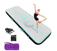 HIJOFUN Air Floor Mat, 4M, 10cm Thick, Gymnastics Mat, Green