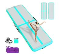 HIJOFUN Inflatable Gymnastics Mat, Tumble Track 3m/4m/5m/6m for Training with Practical Pump, 10/20cm Thickness Gymnastics Air Mat for Home Use/Tumbling/Yoga/Taekwondo/Dance