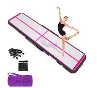 HIJOFUN Inflatable Gymnastics Mat, Tumble Track 3m/4m/5m/6m for Training with Practical Pump, 10/20cm Thickness Gymnastics Air Mat for Home Use/Tumbling/Yoga/Taekwondo/Dance