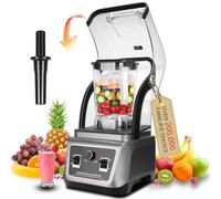 Hijolla Commercial Blender with Soundproof Shield, 70 Oz Quiet Professional Blenders, Heavy Duty Blender with Strong and Quiet Professional-Grade Power, Self-Cleaning, Quiet Sound Enclosure, 2200W
