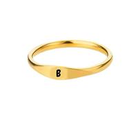 HIJONES Gold Initial Rings for Women Men Stackable A-Z Alphabet Initial Letter Dainty Ring Jewelry B Size S