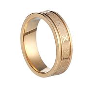 HIJONES Jewellery Mens Womens Stainless Steel Roman Numerals Turnable/Non Turnable Rings