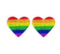 HIJONES LGBT Heart Pride Earrings for Women Men Rainbow Stud Earrings Transgender Nonbinary Pansexual Bisexual Earrings Jewelry Rainbow