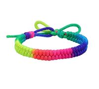 HIJONES Rainbow Braided Bracelet for Women Men Adjustable Lightweight Stackable Bracelet Chain Jewelry Style 2