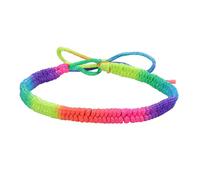 HIJONES Rainbow Braided Bracelet for Women Men Adjustable Lightweight Stackable Bracelet Chain Jewelry Style 7