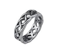 HIJONES Stainless Steel Celtic Knot Ring for Men Women Eternity Promise Wedding Band