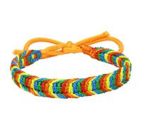 HIJONES Unisex Rainbow Braided LGBT Pride Bracelet Stylish Colorful Handmade Rope LGBTQ Friendship Bracelets Style 3