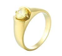 HIJONES Women Men's Cubic Zirconia Ring for Stainless Steel Gemstone Personalized Wedding Jewelry Gold Size W
