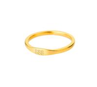 HIJONES Women Stainless Steel Gold Simple Number Ring Dainty Love Wedding Lucky Jewellery Band Gold 888 Size N 1/2