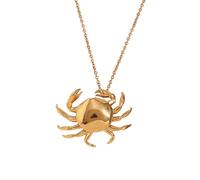 HIJONES Women's 12 Zodiac Signs Cancer Pendant Necklace Stainless Steel Personalized Crab Link Chain Jewelry Gold