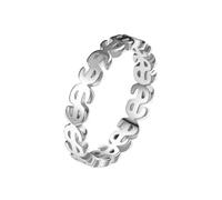 HIJONES Women's Dollar Stainless Steel Ring Minimalist Durable Daily Jewelry Silver Size L 1/2