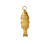 HIJONES Women's Golden Koi Fish Pendant Necklace Stainless Steel Personalized Delicate Charm Chain Jewelry Gold