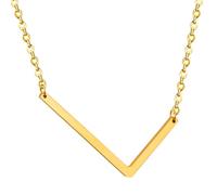 HIJONES Women's Men's Stainless Steel Big Initial 26 Letter A to Z Pendant Necklaces Alphabet Personalized Charm Chain Necklace Gold L