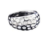 HIJONES Womens Stainless Steel Personalized Uneven Ring Simple Party Jewellery Wedding Gifts Silver Size S