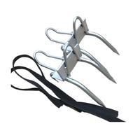 HIJYMNZPQ Cat's Claw Tree-climbing Foot Zipper Non-slip On The Tree Artifacts Special Iron Shoes Picking Betel Nut Pine Nuts Coconut Tools comfortable fit(4 claws Climber+Polyester Strap)