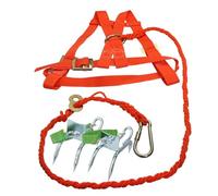 HIJYMNZPQ Foot Tie Anti-slip Cat's Claw On Tree Hornet Tool Electrician Wood Pole Button Climber Climbing On comfortable fit(Tree climber+girdle)