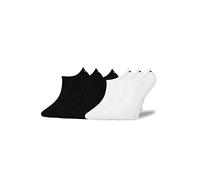 hikaft Sneaker Socks- Cotton Ankle Socks Women and Men- Breathable & Odour-free No Show Multipack Unisex (Pack of 6) (UK, Numeric, 6, 8, Regular, Regular, Black-White)