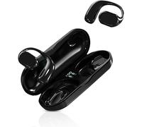 Hikaka Wireless Ear Hanging Bluetooth Headset, 3D Surround Sound Open Ows Wireless Air Conduction Digital Headphones, Non-in-Ear Sports Noise Reduction Headphones (Black)