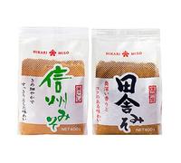 Hikari Japanese Shinshu and Inaka Miso Paste Pouch for Soup Dressing 400g (Pack of 2)