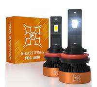 HIKARI WINGS H11 LED Bulbs, 28000LM H8 H9 Fog Lights, 6000k Cool White, Pack of 2