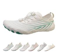 Hike Barefoot Footwear, Hike Barefoot Shoes, Hike Shoes Women, Hike Barefoot Footwear Water Shoes for Women Men (White Green,4.5)