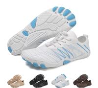 Hike Barefoot Shoes Women Men, Non Slip Wide Toe Minimalist Footwear, Waterproof Aqua Beach Hiking Water Sneakers (White 1, Adult, Women, 5, Numeric, UK Footwear Size System, Medium)