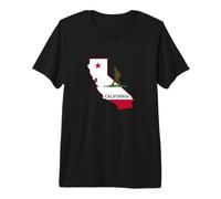 Hike California Eastern Sierra Backcountry Flag Inspired Premium T-Shirt