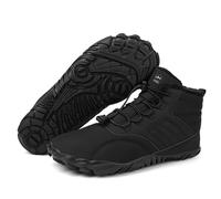 Hike Footwear Caspar Pro Water-Resistant Barefoot Winter Boots for Women & Men (Black, UK Footwear Size System, Adult, Men, Numeric, Wide, 9.5)