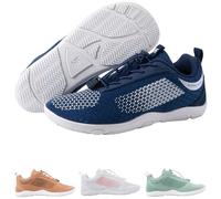 Hike Footwear - HF Cloud - Ergonomic & Supportive Barefoot Shoes (Unisex) (Blue, UK Footwear Size System, Adult, Women, Numeric, Wide, 6)