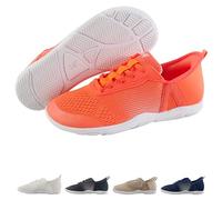 Hike Footwear HF Stride - Hands-Off & Ergonomic Barefoot Shoes for Women Men, Thin Sole & Ultra-Light, Effortless Daily Wear Unisex, Orange, 9-9.5 Wide Women/7-7.5 Wide Men