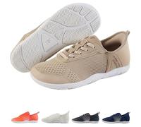 Hike Footwear HF Stride - Hands-Off & Ergonomic Barefoot Shoes for Women Men, Thin Sole & Ultra-Light, Effortless Daily Wear Unisex, Beige, 7.5 Wide Women/5.5 Wide Men