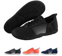 Hike Footwear HF Stride - Hands-Off & Ergonomic Barefoot Shoes, Thin Sole & Ultra-Light, Effortless Wear Unisex, Black, 8-8.5 Wide Women/6-6.5 Wide Men