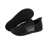 Hike Footwear HF Stride - Hands-Off & Ergonomic Barefoot Shoes, Thin Sole & Ultra-Light, Effortless Wear Unisex, Black, 9-9.5 Wide Women/7-7.5 Wide Men