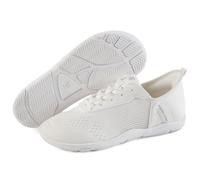 Hike Footwear HF Stride - Hands-Off & Ergonomic Barefoot Shoes, Thin Sole & Ultra-Light, Effortless Wear Unisex, White, 7 Wide Women/5 Wide Men
