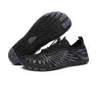 Hike Footwear - Lazuli Pro - Healthier and Comfortable Feet with Barefoot Shoes (Unisex) (Black/Gray, UK Footwear Size System, Adult, Women, Numeric, Wide, 8)
